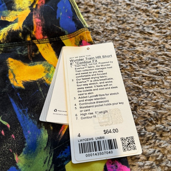 NWT Lululemon size 4 Wunder Train High Rise 8” - Picture 6 of 8